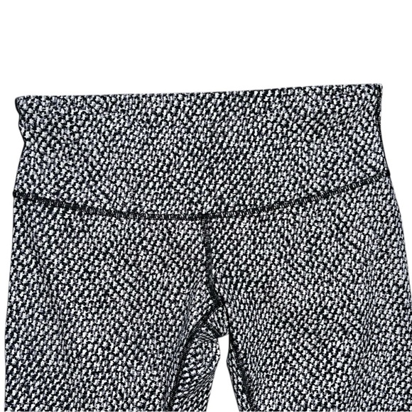 Lululemon Wunder Under Crop Legging III in Scatter Star Arctic Gray Black Sz 6 - Picture 6 of 10